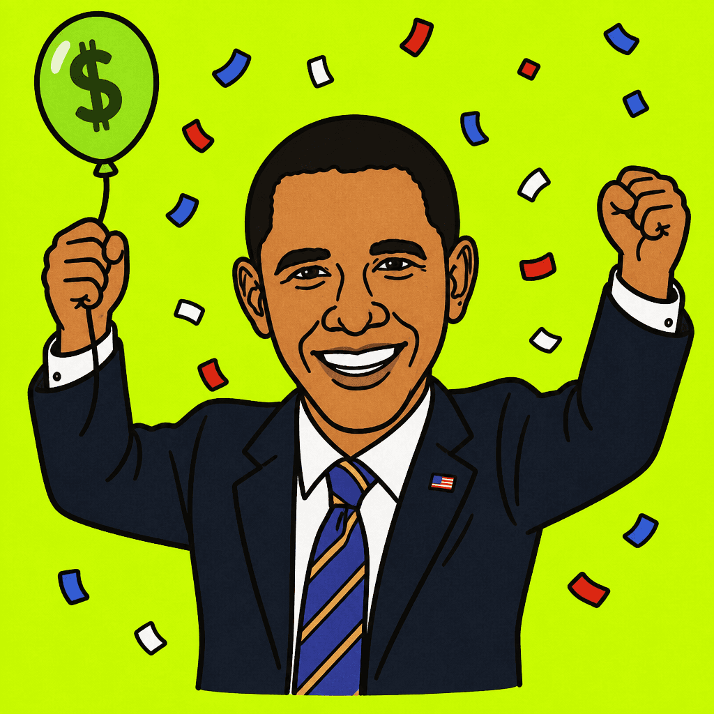 The $NGGR character celebrating