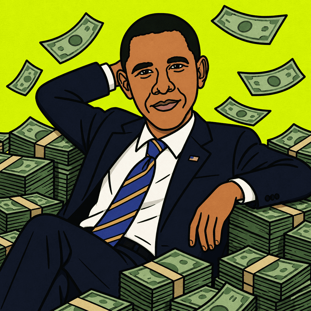 The $NGGR character surrounded by cartoon money