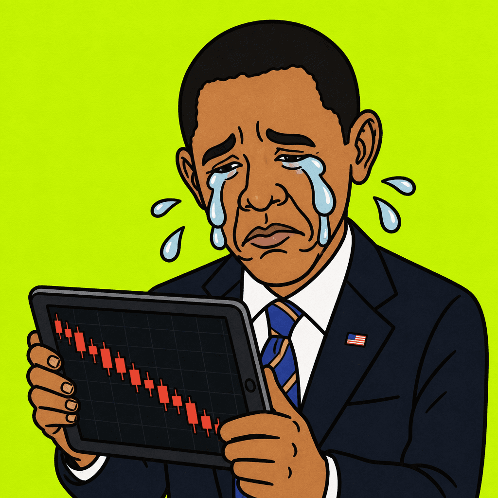 The $NGGR character crying over a chart